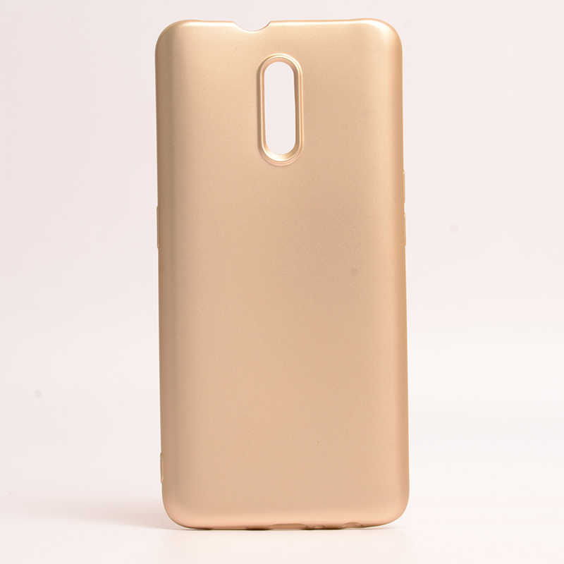 Oppo Reno Kılıf Zore Premier Silikon Kapak - Gold