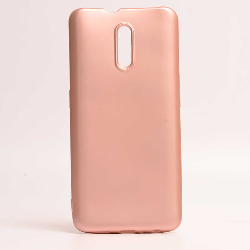 Oppo Reno Kılıf Zore Premier Silikon Kapak - Rose Gold