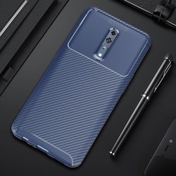 Oppo Reno Z Kılıf Zore Negro Silikon Kapak Lacivert