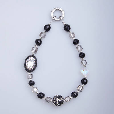 Picocici Candy Cube Design Oval Crystal Phone Wrist Strap - 2