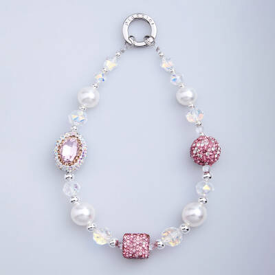 Picocici Diamond Stone Oval Pearl Phone Bracelet - 3