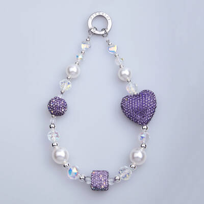 Picocici Heart Stone Designed 30mm Dot Drill Heart Phone Wrist Strap Lanyard - Picocici