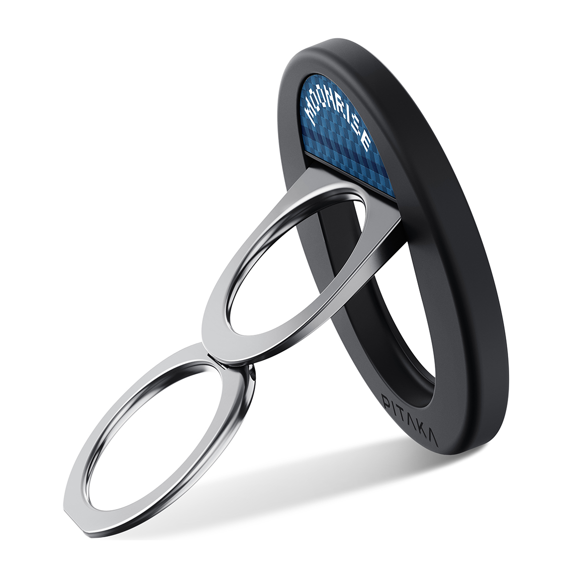 Pitaka Aramid Fiber Sunset Moonrise Serisi Moonrise MagEZ Grip 3 Magnetik Ring Stand Telefon Tutucu - Mavi