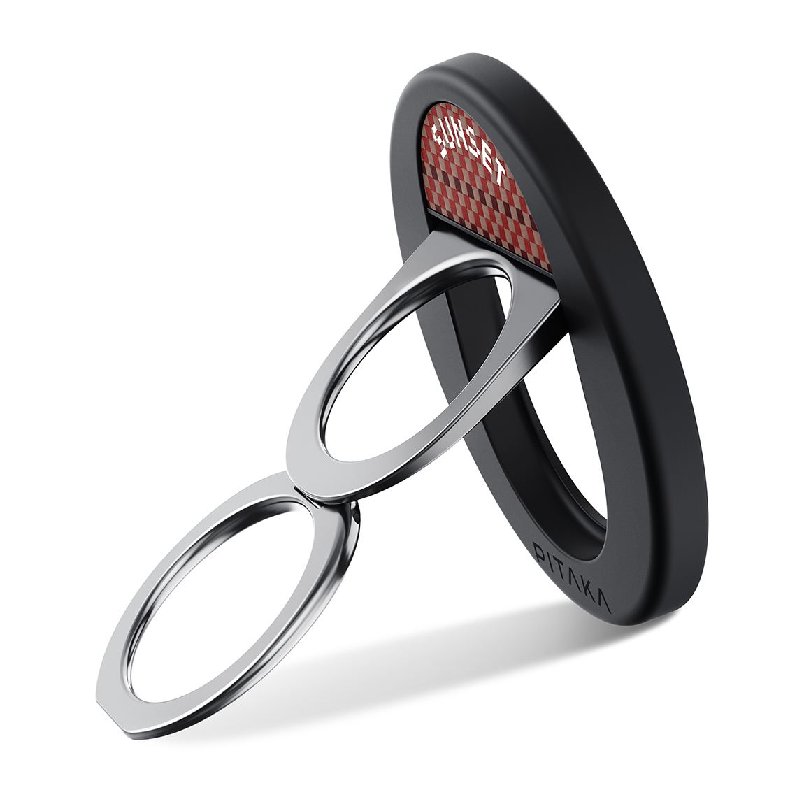 Pitaka Aramid Fiber Sunset Moonrise Serisi Sunset MagEZ Grip 3 Magnetik Ring Stand Telefon Tutucu - Kahverengi