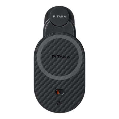 Pitaka MagEZ Pro 2 M-safe Şarj Özellikli Qi2 Tesla Model Y ve Model 3 Uyumlu Aramid Fiber Araç Telefon Tutucu - Pitaka