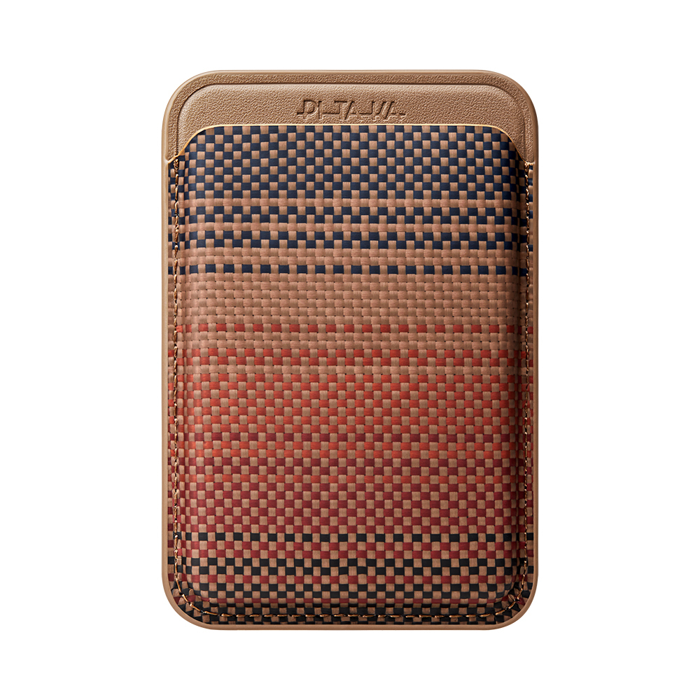Pitaka Magnetic Woven Serisi Aramid Fiber Magnetik Kartlık - Kahverengi
