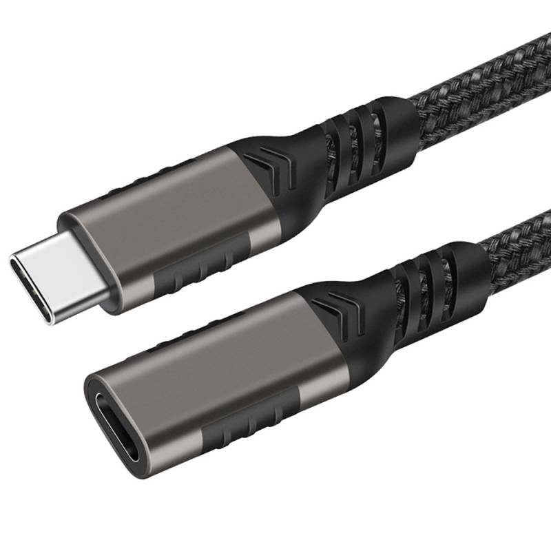 Qgeem Extension USB3.2 Type-C PD Uzatma Kablosu 100W 20Gbps 4K@60Hz 2 Metre - 2