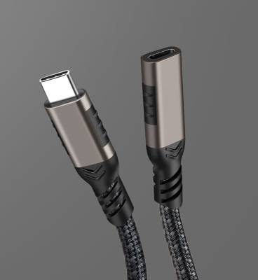 Qgeem Extension USB3.2 Type-C PD Uzatma Kablosu 100W 20Gbps 4K@60Hz 3 Metre - 12