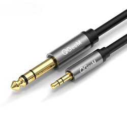 Qgeem QG-AU02 3.5mm To 6.35mm Aux Audio Kablo 1M - Thumbnail