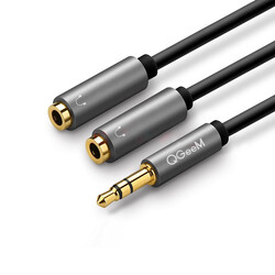 Qgeem QG-AU08 3.5mm Çoğaltıcı Audio Kablo - Qgeem