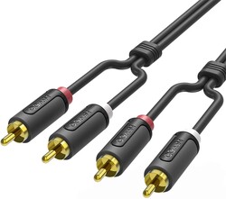 Qgeem QG-AU12 Dual RCA Aux Audio Kablo 3.05M - Qgeem