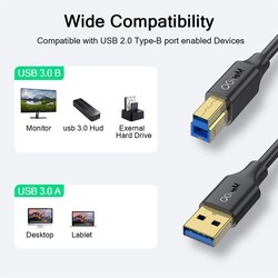 Qgeem QG-CVQ20 Usb Type-A To Usb Type-B Kablo 1.83M - 2