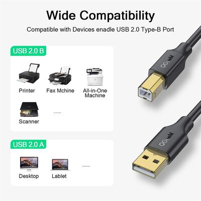 Qgeem QG-CVQ23 Usb Type-A To Usb Type-B Kablo 1.83M - 2