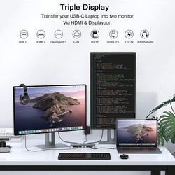 Qgeem QG-D6908 Type-C Usb Hub - 3