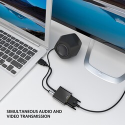 Qgeem QG-HD07 HDMI To VGA Dönüştürücü - 4