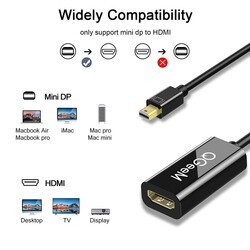 Qgeem QG-HD10 Mini Display Port To HDMI To Dönüştürücü - 4