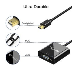 Qgeem QG-HD17 Mini Display Port To VGA Converter - 7