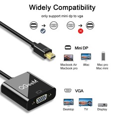 Qgeem QG-HD17 Mini Display Port To VGA Dönüştürücü - Thumbnail
