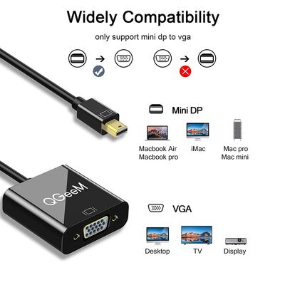 Qgeem QG-HD17 Mini Display Port To VGA Dönüştürücü - 5