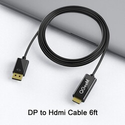 Qgeem QG-HD22 Display Port To HDMI Kablo - Thumbnail
