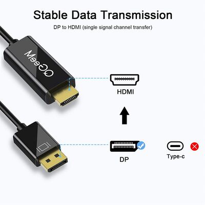 Qgeem QG-HD22 Display Port To HDMI Kablo