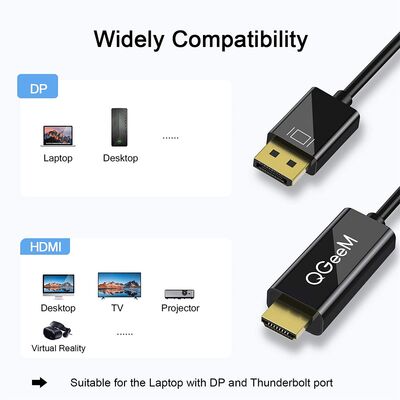 Qgeem QG-HD22 Display Port To HDMI Kablo - 6