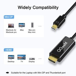 Qgeem QG-HD23 Mini Display Port To HDMI Kablo - 6