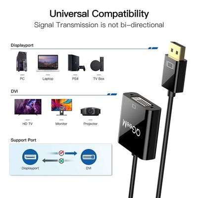 Qgeem QG-HD24 DVI To Display Port Dönüştürücü - 4