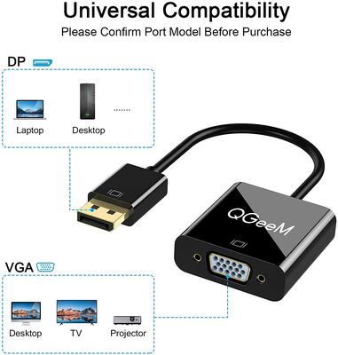 Qgeem QG-HD25 VGA To Display Port Dönüştürücü - 4