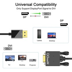 Qgeem QG-HD28 DVI To Display Port Kablo - Thumbnail