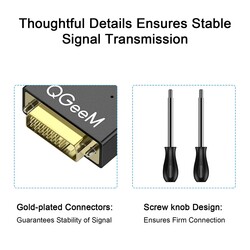 Qgeem QG-HD28 DVI To Display Port Kablo - 5