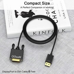 Qgeem QG-HD28 DVI To Display Port Kablo - 6