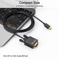 Qgeem QG-HD29 VGA To Mini Display Port Kablo - Thumbnail