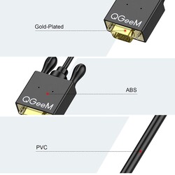 Qgeem QG-HD29 VGA To Mini Display Port Kablo - Thumbnail