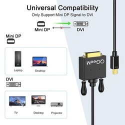 Qgeem QG-HD30 DVI To Mini Display Port Kablo - 5