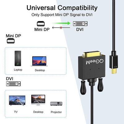 Qgeem QG-HD30 DVI To Mini Display Port Kablo - 5