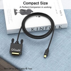 Qgeem QG-HD30 DVI To Mini Display Port Kablo - Thumbnail