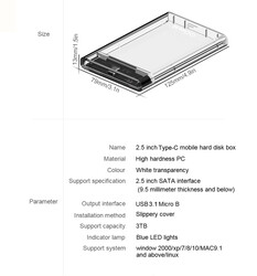 Qgeem QG-ST05 2.5 inç Sata Harddisk Veri Aktarım Kutusu - Thumbnail