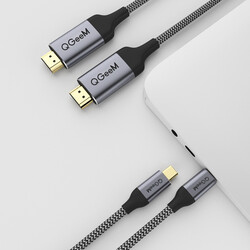 Qgeem QG-UA09 Type-C To HDMI 2.1 Kablo 3M - Thumbnail