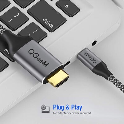 Qgeem QG-UA09 Type-C To HDMI Cable 3M - 2