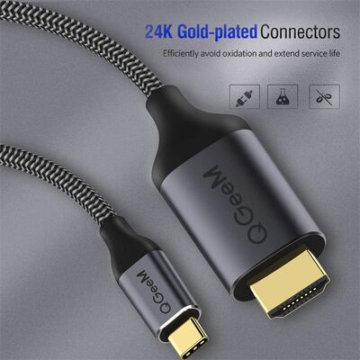 Qgeem QG-UA09 Type-C To HDMI Kablo 3M