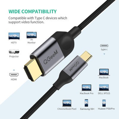 Qgeem QG-UA10 Type-C To HDMI Kablo - 2