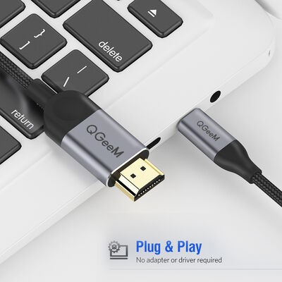 Qgeem QG-UA10 Type-C To HDMI Kablo - 4