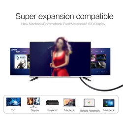 Qgeem QG-UA11 Type-C To HDMI Kablo 1.8M - 3
