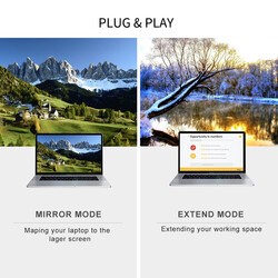 Qgeem QG-UA12 Type-C To HDMI 2 in 1 Kablo - 3