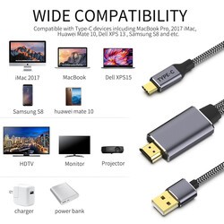 Qgeem QG-UA12 Type-C To HDMI 2 in 1 Kablo - 5