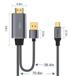 Qgeem QG-UA12 Type-C To HDMI 2 in 1 Kablo - 9