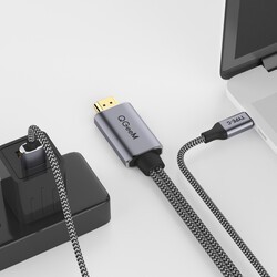 Qgeem QG-UA12 Type-C To HDMI 2 in 1 Kablo - 4