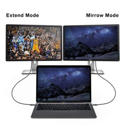 Qgeem QG-UA12 Type-C To HDMI 2 in 1 Kablo - 6