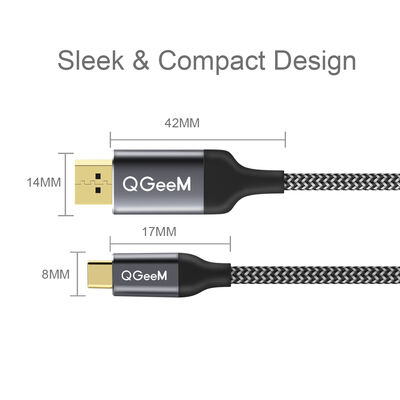 Qgeem QG-UA13 Type-C To Display Port Kablo - 8